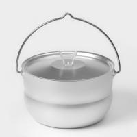 Котелок туристический, 2.5 л, с крышкой, штампованный алюминий