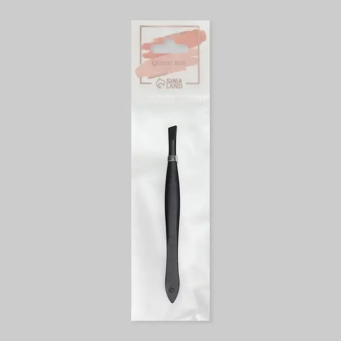 Пинцет скошенный, узкий, 8.5 см, чёрный