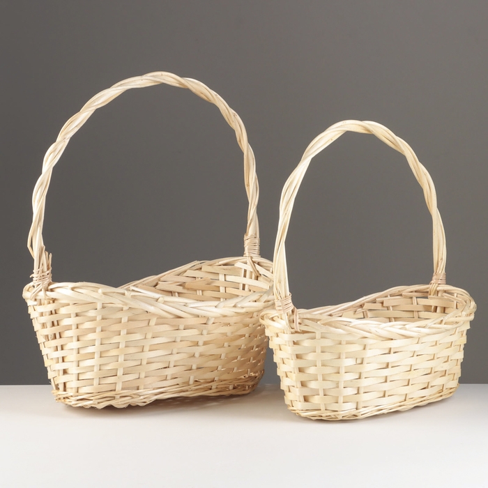 Набор корзин из 2 шт, 38х21хH13/16, 31х19хH11/15 см, 2 шт, ива Набор корзин из 2 шт, 38х21хH13/16, 31х19хH11/15 см, 2 шт, ива