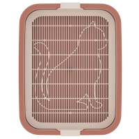 Туалет "Мур-мяу" для кошек с сеткой 33,2 х 25,6 х 7,2 см, коралловая