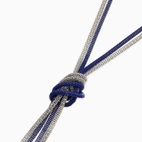 Бусы 2 нити &laquo;Трансформер&raquo; (несколько способов носки), цвет сине-серебряный, 118 см