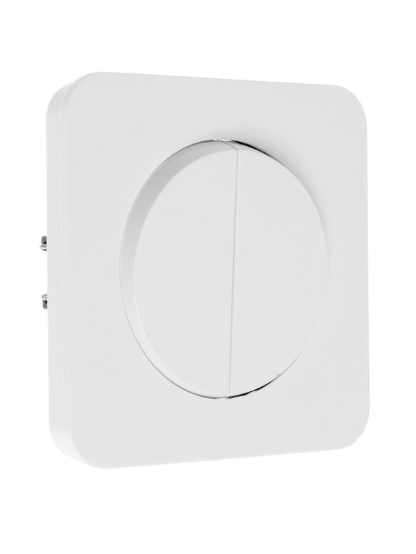 Выключатель, серия "Circular", 10 А, 2 кл., скрытый, белый