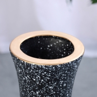 Ваза керамика напольная "Честер" талия, 60х15 см, чёрный