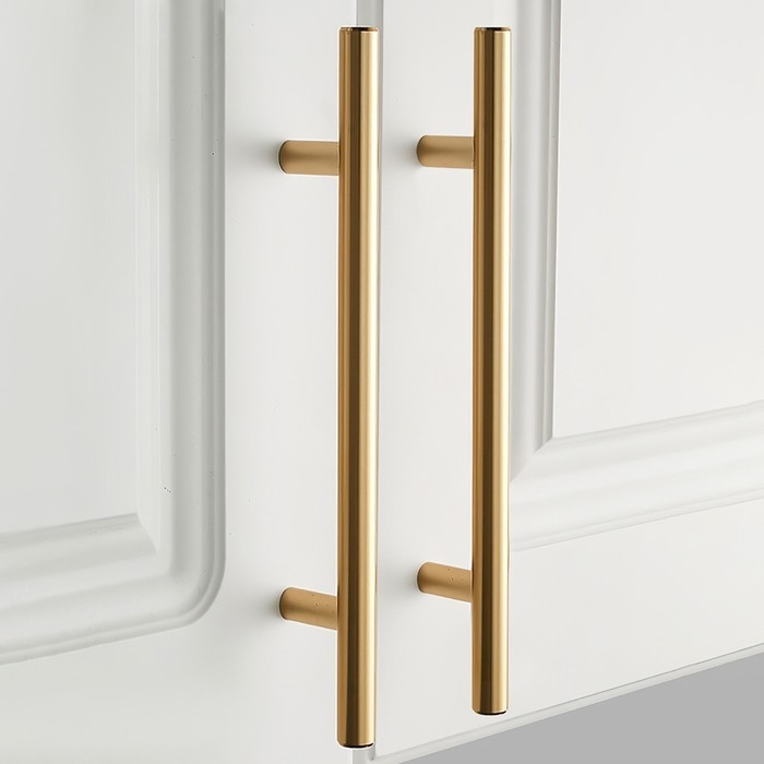 Ручка рейлинг ТУНДРА BISTRO,  d=12 мм, м/о 160 мм, цвет золото, 4 шт