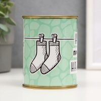 Подарочные носки в банке &laquo;Надеть при плохом настроении&raquo;, (внутри носки женские, цвет микс)