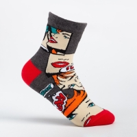 Носки женские, цвет тёмно-серый, размер 23-25