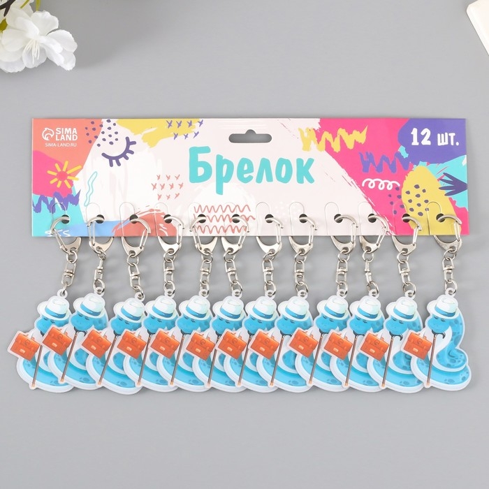 Брелок акрил "Змей-джентльмен в шляпе, с портфелем и тростью" 4,4х6 см