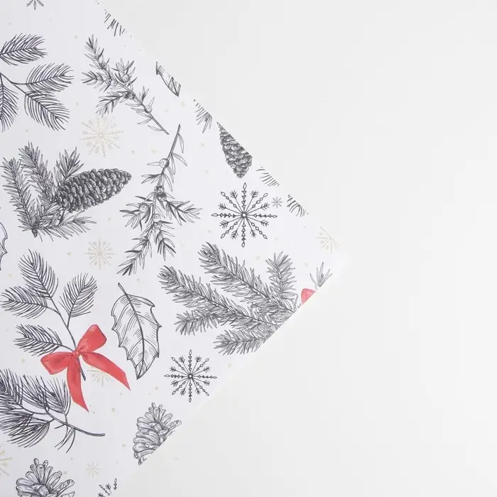 Упаковочная бумага крафтовая &laquo;С Новым Годом&raquo;, 70&times;100 см