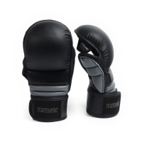 Перчатки для ММА гибрид FIGHT EMPIRE, BLACK-L, чёрные, размер L
