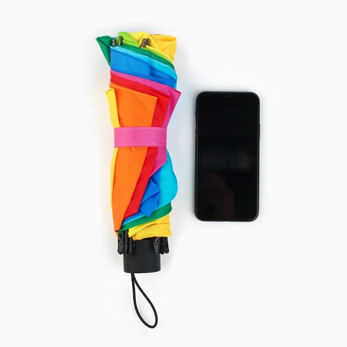 Зонт женский радужный &laquo;Наслаждаюсь дождём&raquo;, 10 спиц.