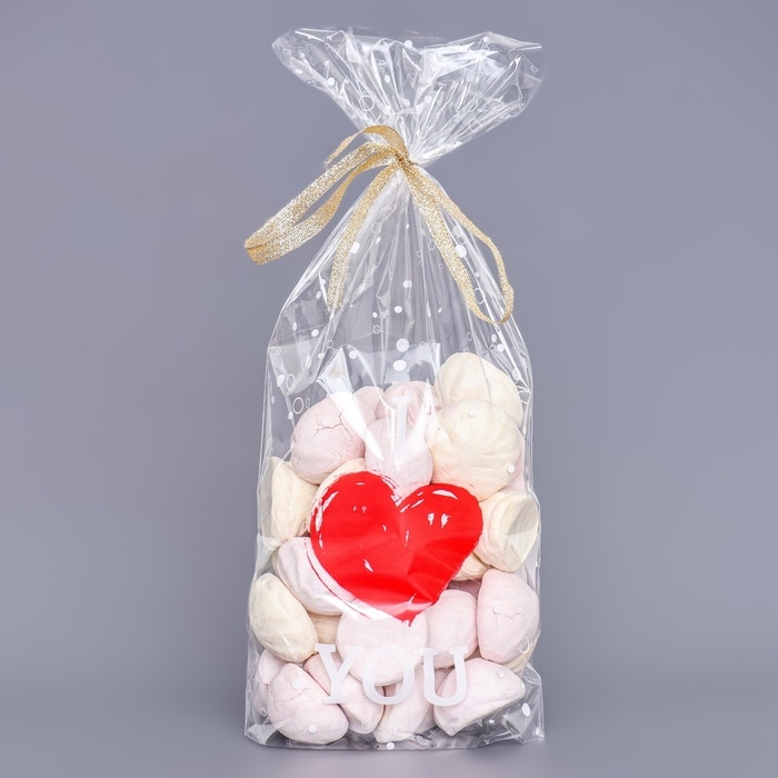 Пакет фасовочный БОПП, с донной складкой, "Любовь" 15*30 см набор 50 шт