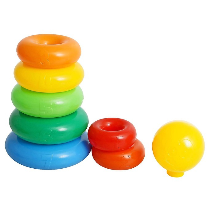 Пирамидка, 10 колец с шаром Пирамидка, 10 колец с шаром