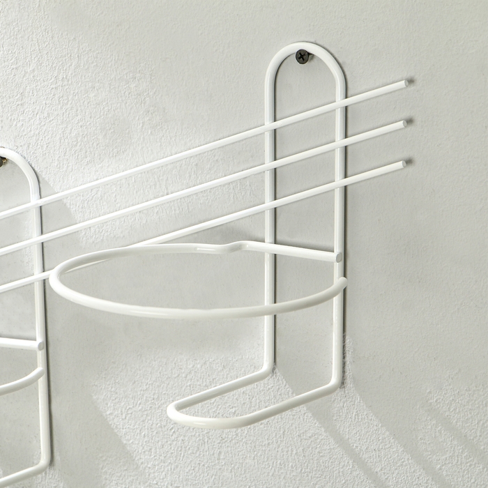 Подвес для кашпо, настенный, d = 16 см, белый, &laquo;Косая-2&raquo;