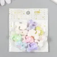 Бусина для творчества пластик "Мопед" перламутр пастель МИКС 2,5х1,1х2 см