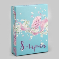 Подарочная складная коробка, упаковка, "Цветочная вуаль" 21 х 15 х 5,7 см Подарочная складная коробка, упаковка, "Цветочная вуаль" 21 х 15 х 5,7 см