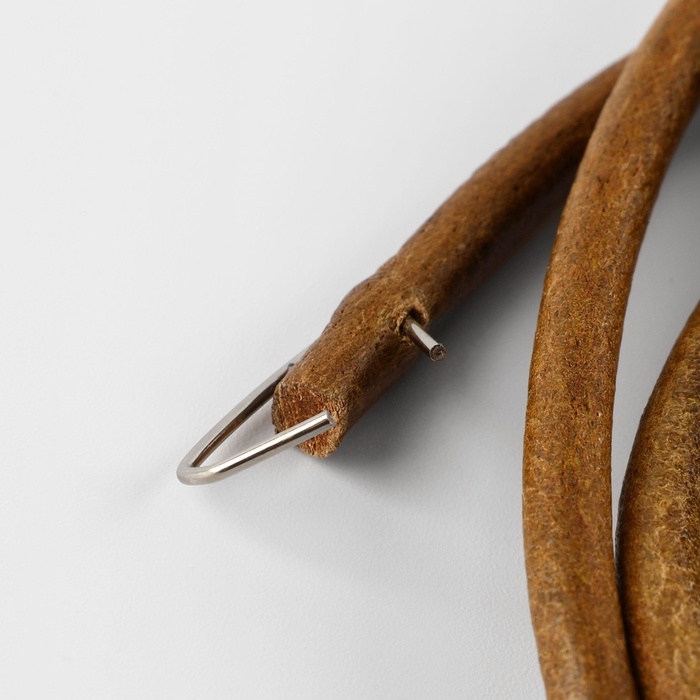 Ремень приводной к БШМ, со скрепкой, кожаный, 173 &times; 4 мм, цвет коричневый