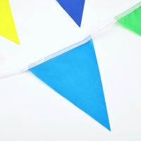 Гирлянда на ленте текстильная "Цветные флажки", дл. 10 м