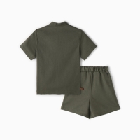 Пижама (рубашка и шорты) для мальчика MINAKU, цвет хаки, рост 122 см Пижама (рубашка и шорты) для мальчика MINAKU, цвет хаки, рост 122 см