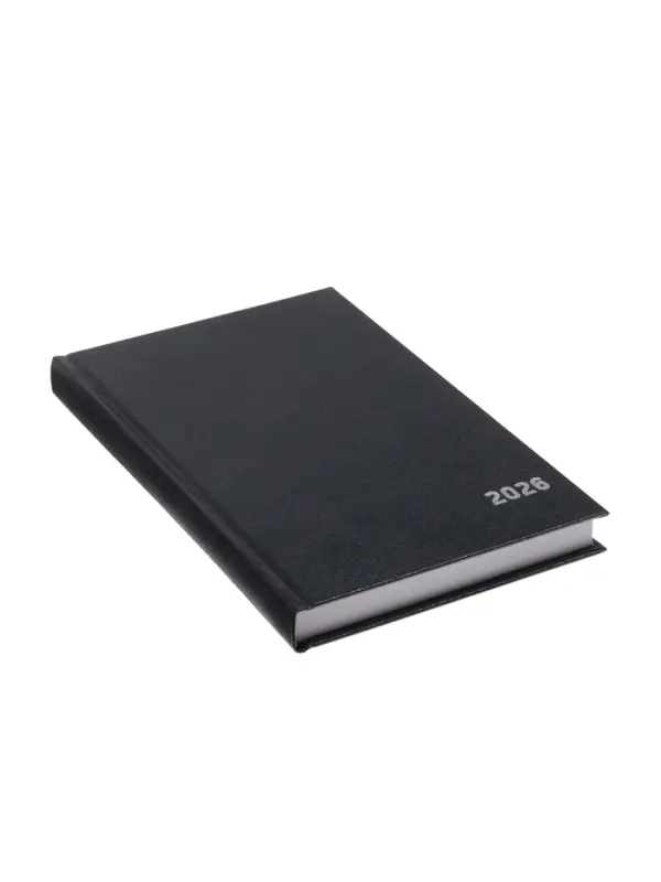 Ежедневник датир 2026г А5 168л б/вин, Черный