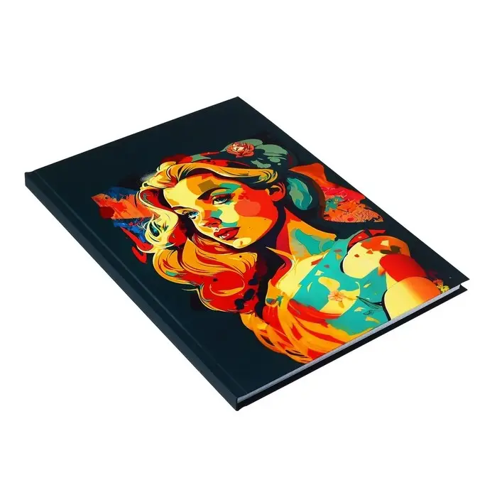 Колледж-тетрадь в твердой обложке 7БЦ, А4, 120 листов, Девушка. Арт, блок в клетку, матовая ламинация, ВЫБОРОЧНЫЙ ЛАК