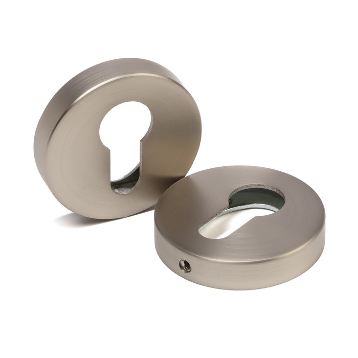 Накладка на цилиндровый механизм LOCKLAND, круглая, цвет сатиновый никель, комплект. Накладка на цилиндровый механизм LOCKLAND, круглая, цвет сатиновый никель, комплект.