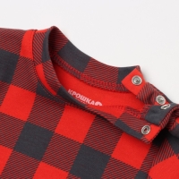 Костюм: джемпер и брюки Крошка Я "Клеточка", рост 68-74 см, красный