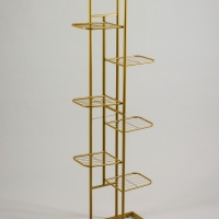 Подставка для цветов Greengo, 8 полок, 43 &times; 22 &times; 141 см, напольная, металл, цвет золотой