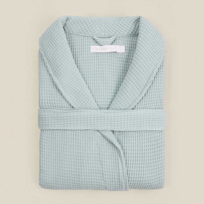 Халат вафельный мужской SL HOME: Basic "Аззура", размер XL, 100% хлопок, 300 г/м2