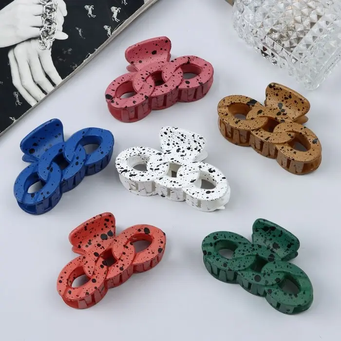 Крабик для волос &laquo;Флоранс&raquo;, звенья, 7 см, МИКС