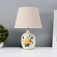 Настольная лампа с абажуром RISALUX &laquo;Аззуро&raquo;, Е14, 40 Вт, коричневый, 23&times;23&times;45 см