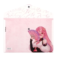 Папка-конверт на кнопке А4, 160 мкм, ErichKrause "Manga Girls", полупрозрачная, глянцевая, микс