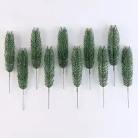 Литая веточка, зелёная, набор 10 шт.