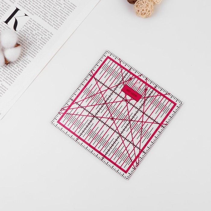 Набор линеек для квилтинга и пэчворка 30&times;30/25&times;25/15&times;15/10&times;10 см, толщина 3 мм