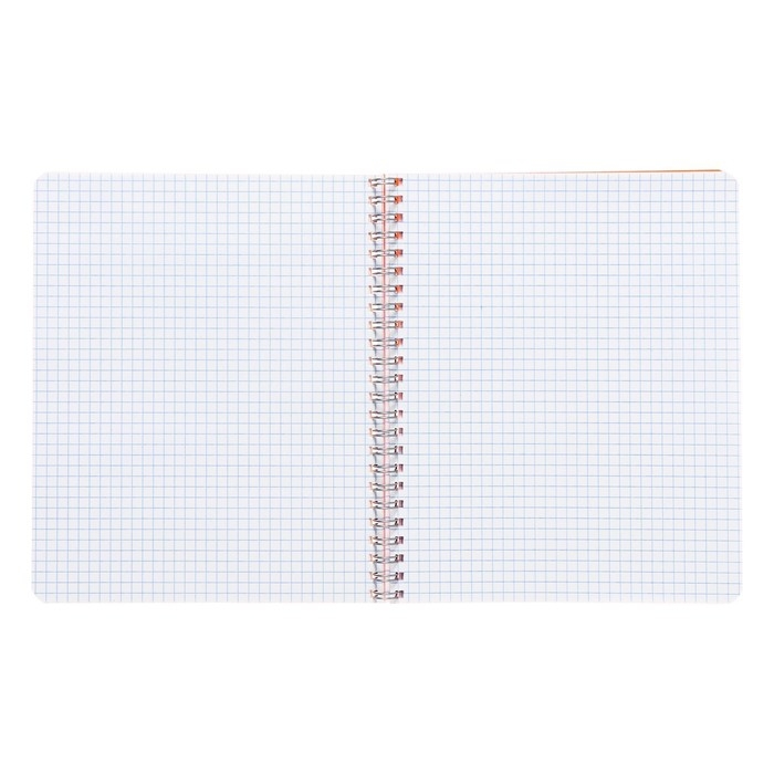 Тетрадь на гребне A5 96 листов в клетку Calligrata Оранжевая, пластиковая обложка, блок офсет