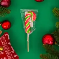 Карамель на палочке "Трость мини красно/белая/зелёная", 15 г