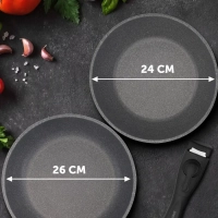 Набор посуды со съемной ручкой 24 и 26 см EasyKeep 3D