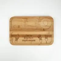 Менажница прямоугольная &laquo;Вилочки&raquo;, бамбук