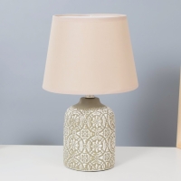 Лампа настольная с абажуром "Мандилина бежевый" Е14 18х18х29 см RISALUX