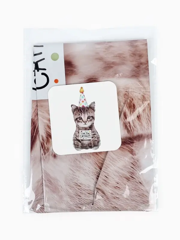 Воздушный шар фольгированный 30" "Котенок в колпачке"