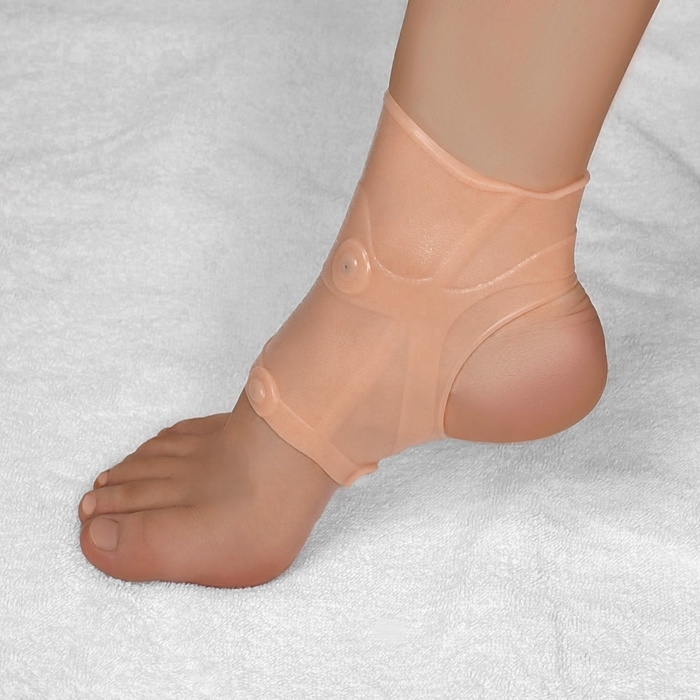 Силиконовый бандаж на голеностоп, с магнитами, 12,5 &times; 7 см, цвет бежевый