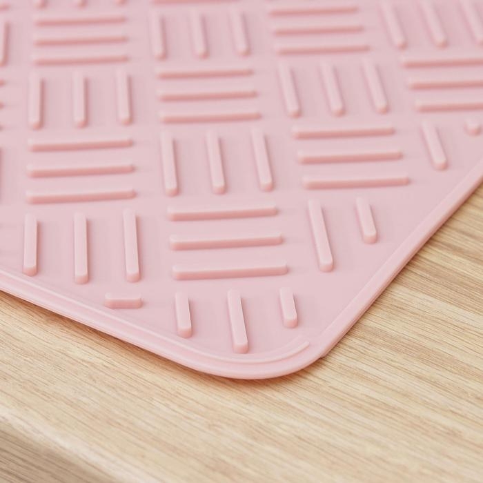 Коврик для сушки посуды, 35&times;45 см, силикон, цвет МИКС