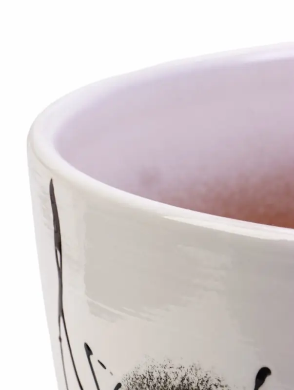 Набор горшков цветочный поддоном 4 шт 0,4 / 1 / 2,5 / 5 л керамика Птички бел