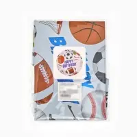 Воздушные шары фольгированные 17" круг "С днем рождения, спорт" набор 5 штук