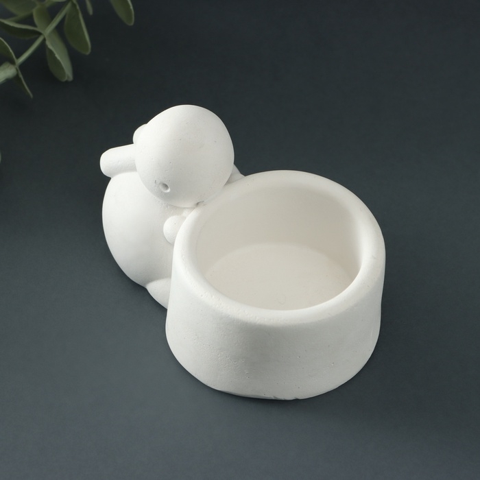 Подсвечник "Кролик" 6х10х5см, белый