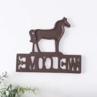 Сувенир настенный чугун "Конь - Welcome" 20,5х0,8х18 см