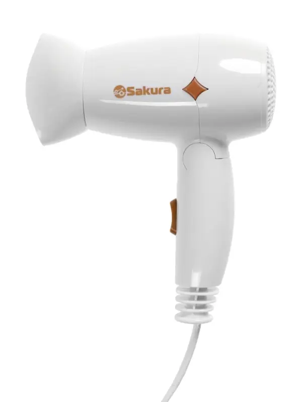 Фен Sakura SA-4049W, 1200 Вт, 2 температурных режима, 2 скорости, белый