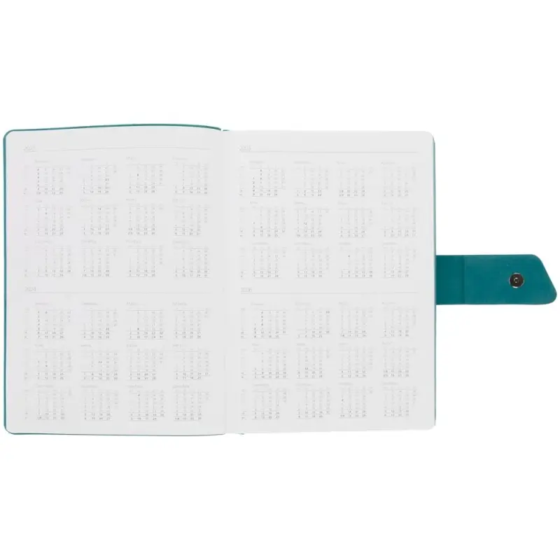 Ежедневник Boom, недатированный, черный с бирюзовым