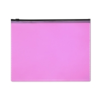 Набор папок-конверт на ZIP-молнии А4, 150 мкм, Calligrata Neon, c черной молнией, неон, 4 штуки, микс