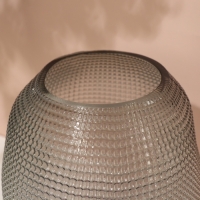 Ваза для цветов &laquo;Крокус&raquo; из прозрачного черного стекла 30 х 20 х 20 см