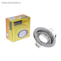 Светильник встраиваемый Ecola, GX53, 38x106 мм, плоский, цвет хром Светильник встраиваемый Ecola, GX53, 38x106 мм, плоский, цвет хром